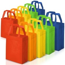 10 Pack Non Woven Party Favors Bags Reusable Tote Bags with Handles for Grocery