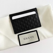 Gucci GG Guccissima Black Leather Card Holder