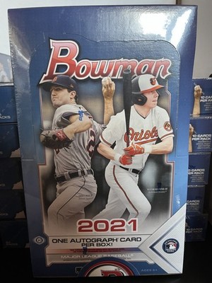 2021 Bowman Baseball Factory Sealed Hobby Box (1 Chrome Auto/Box) QTY Available