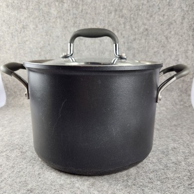 Pampered Chef 8 Qt/7.6L Hard Anodized Aluminum Nonstick Stock Pot w/ Lid