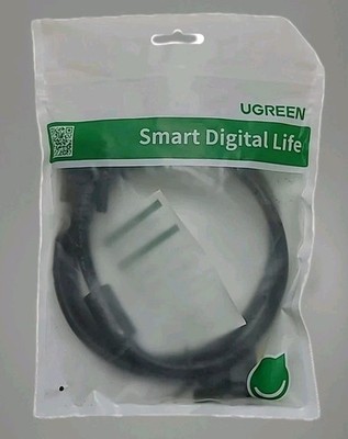 UGREEN Smart Digital Life VGA/SVGA HD Male Display Cable 3'' / 1m 11673  NEW