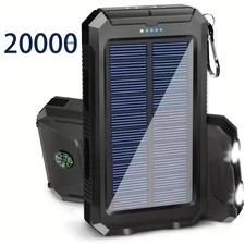 NEW 🌳 Super Large Capacity USB Portable Charger Solar Power Bank for Cell Phone