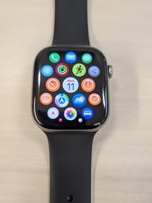 Apple Watch Series 11 46mm Space Gray Aluminum Case Black Silicone Band S/M Cel