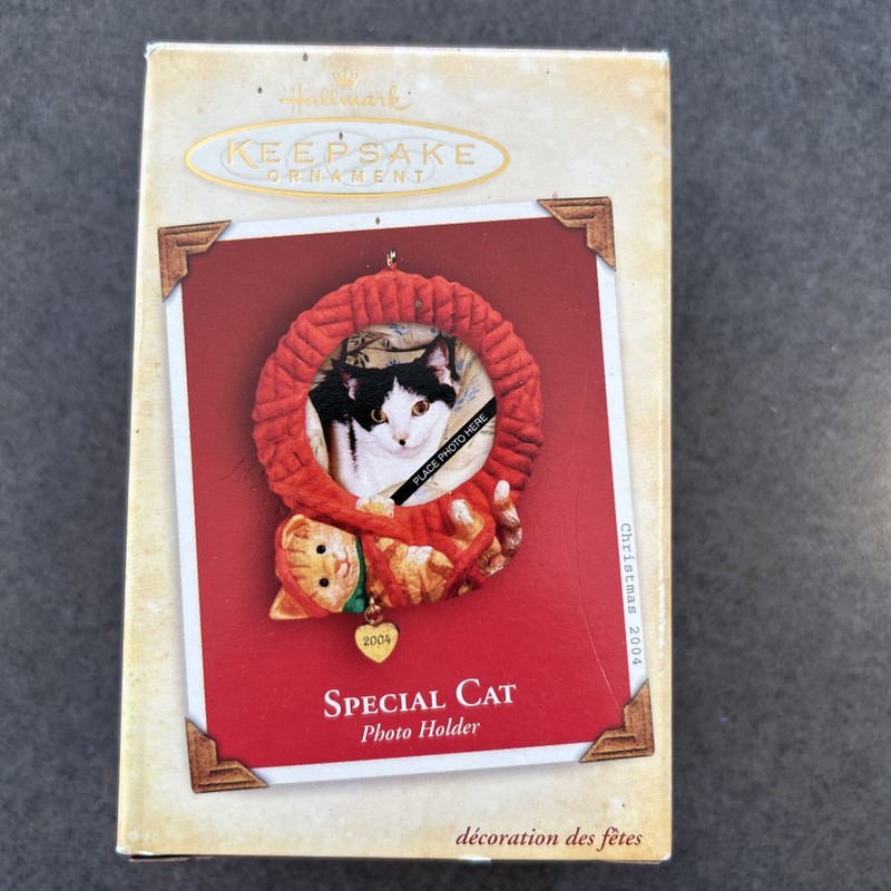 Hallmark Keepsake Ornament Special Cat Photo Holder New in Box 2004