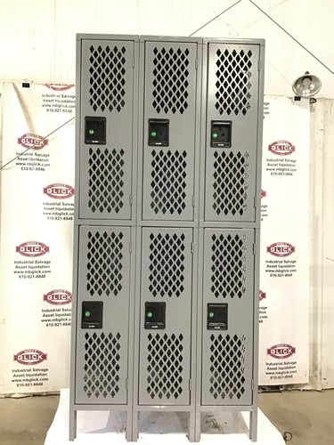 ULINE Industrial Ventilated Double Tier Lockers 86" x 40" x 18"