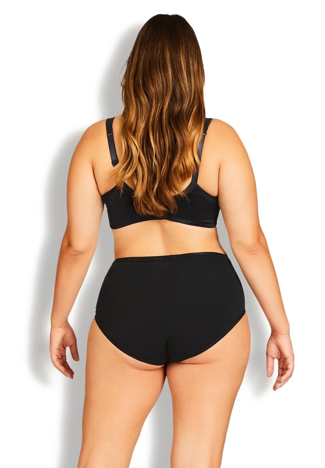 Paquete de 3 calzoncillos Avenue modernos de algodón spandex talla grande para mujer Foto 3 de 4