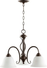 Spencer - 3 Light Nook Chandelier in Quorum Home Collection style - 21 inches