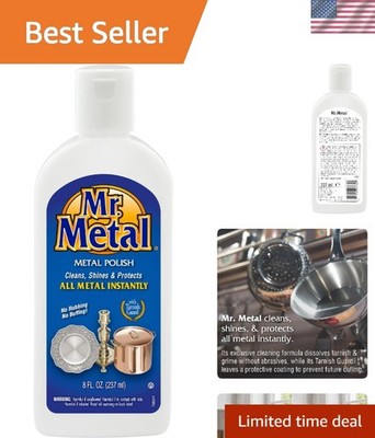 Instant Silver Cleaner and Tarnish Remover   All Metal Shine, Non-Abrasive, 8 oz