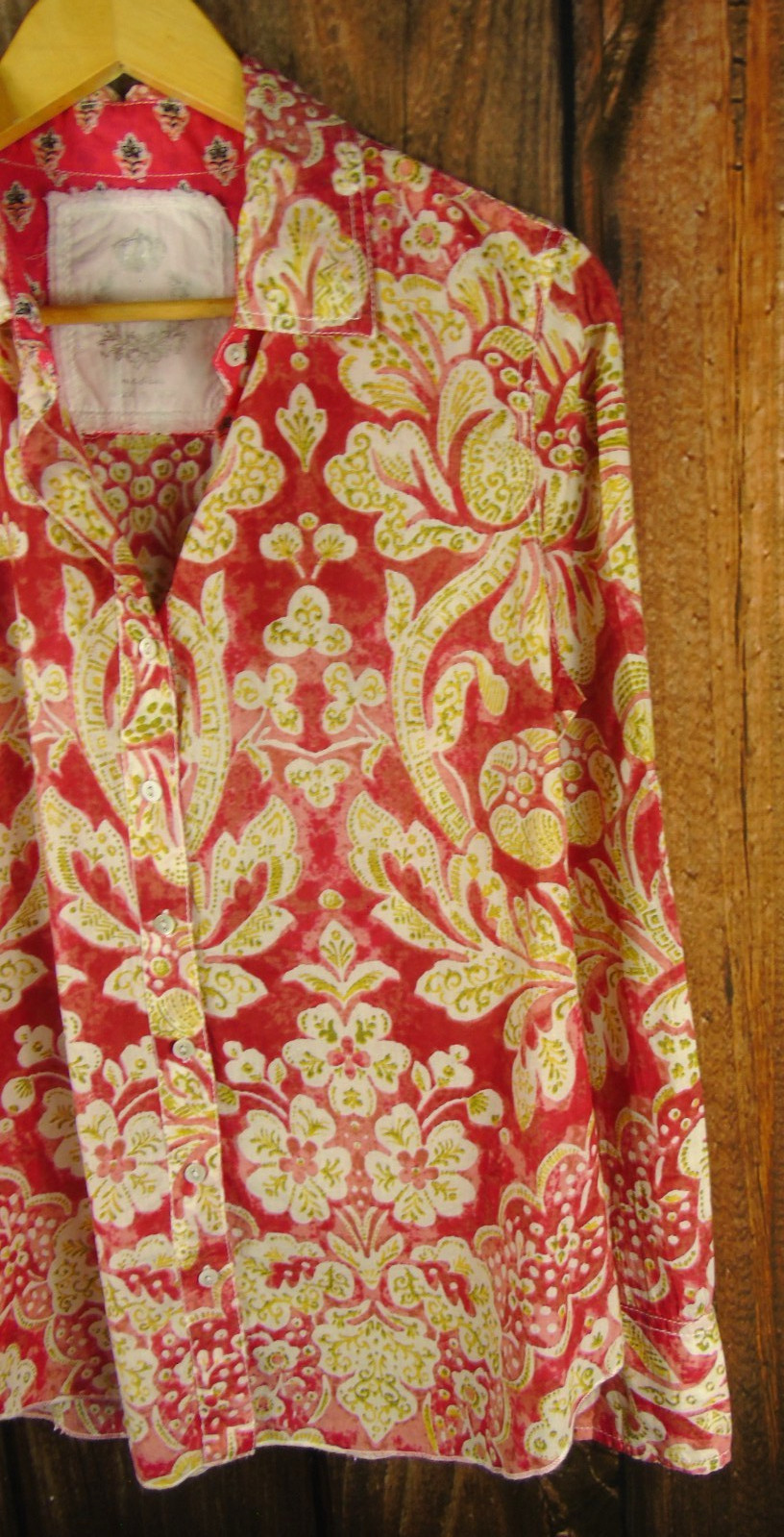 Cino Medium Floral Patterned Button Front Blouse … - image 8