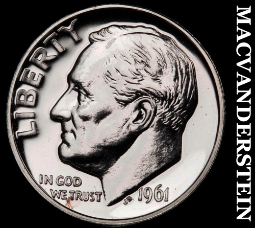 1961 Silver Roosevelt Dime-Choice Gem Proof Lustrous No Reserve #G8587