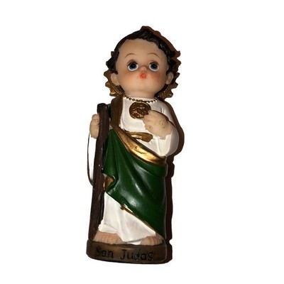 St Jude San Judas As A Child Statue Figure 5'' Inches La Fortuna