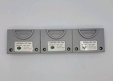 Lot of 3 N64 Controller OEM Official Nintendo 64 Memory Cards - Fast Shipping
