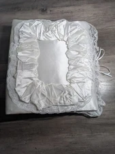 Vintage 80s 90s Lace Puffed Wedding Photo Album Romantic W/ 23 New Photo Pages