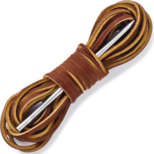 Leather Shoe Lacing Kit Relace Kit 41 to 47 Inch Dark Chestnut Cord Set