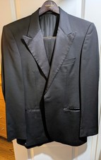 Hugo  Boss Black Tuxedo 38R Super 100   Peak Lapel, Satin Lining, Nordstrom Bag