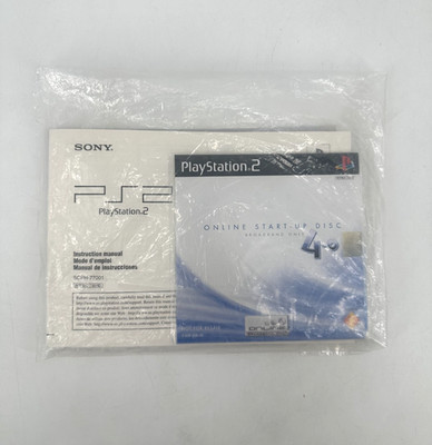 PlayStation 2 MANUAL and PS2 2 Online Start Up Disc 4.0 FACTORY SEALED