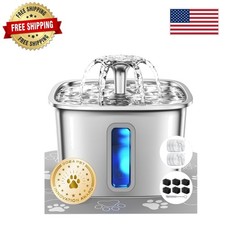 108oz Stainless Steel Pet Water Fountain - Multi-Stage Filtration System