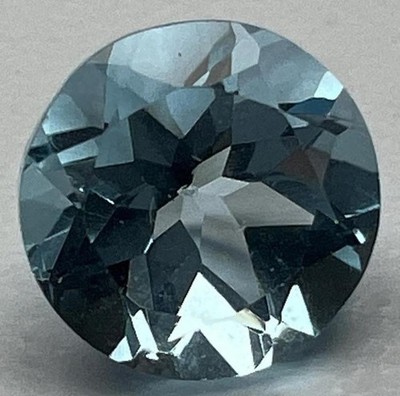 Deep London Blue Topaz - 10mm Round Faceted Gemstone - Eye Clean & Vibrant