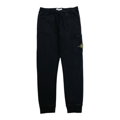 Stone Island Jogginghose Hose Cargo Herren Schwarz Baumwolle Uni Hose Sweatpants M