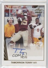 2021 Leaf Ultimate Draft Flashback 2020 1990 Gold 10/30 Tamorrion Terry Auto 1b8