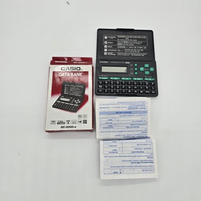 Casio Data Bank DC-2000 Personal Organizer Telefonbuch Taschenrechner Vintage 