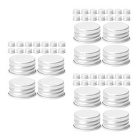 100 Pcs Flaschenverschluss GläSer Mit Schraubdeckel Mini-Aluminiumdeckel