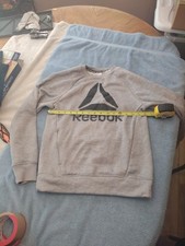 Reebok Youth Sweatshirt Crew Gray Size 10/12 Front Pocket C72