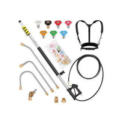 #ad #ad 24 Ft. Telescoping Pressure Washer Sprayer Wand Aluminum Extension Pole with 7 N $260.51