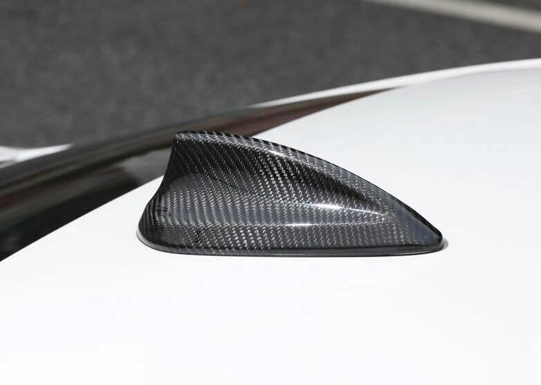 For BMW X1 F48 2016-2021 Dry Carbon Fiber Car Roof Shark Fin Antenna Aerial Trim Foto 4 de 4