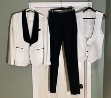 Elegant White and Black Tuxedo Set