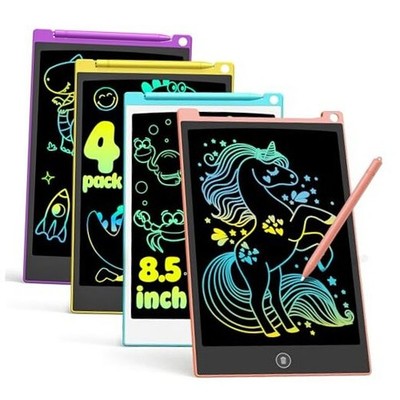 4 Pack LCD Writing Tablet, 8.5 Inch Colorful Blue & Pink & Yellow & Purple