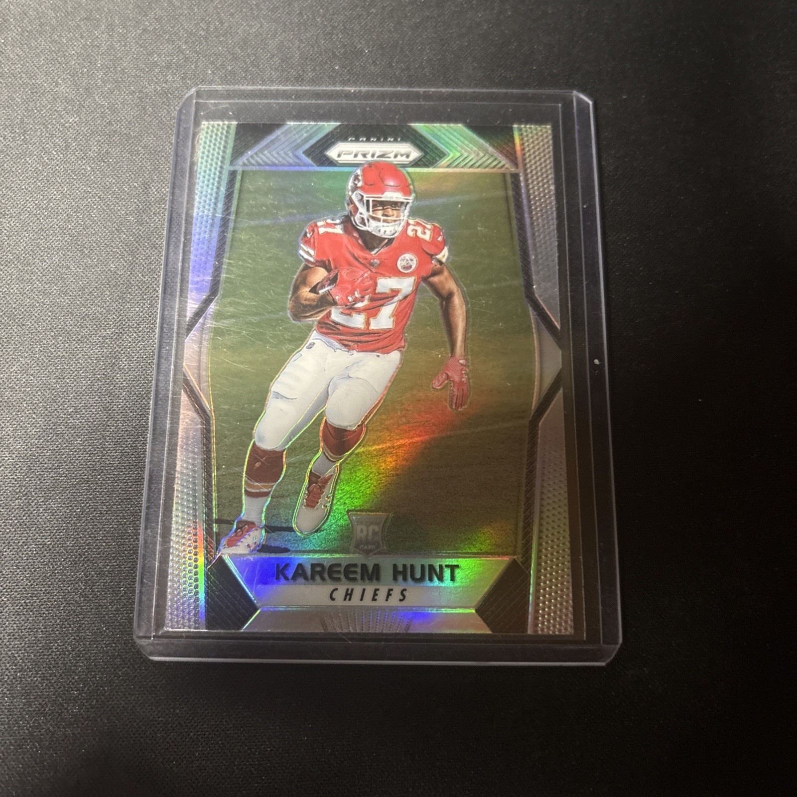 KAREEM HUNT 2017 PANINI PRIZM ROOKIE SILVER CHIEFS RC