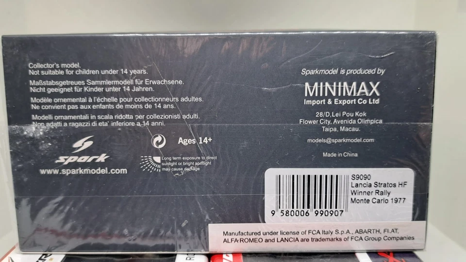 SPARK S9090 1/43 LANCIA STRATOS HF MUNARI - MAIGA WINNER MONTECARLO RALLY 1977 - Immagine 4 di 4