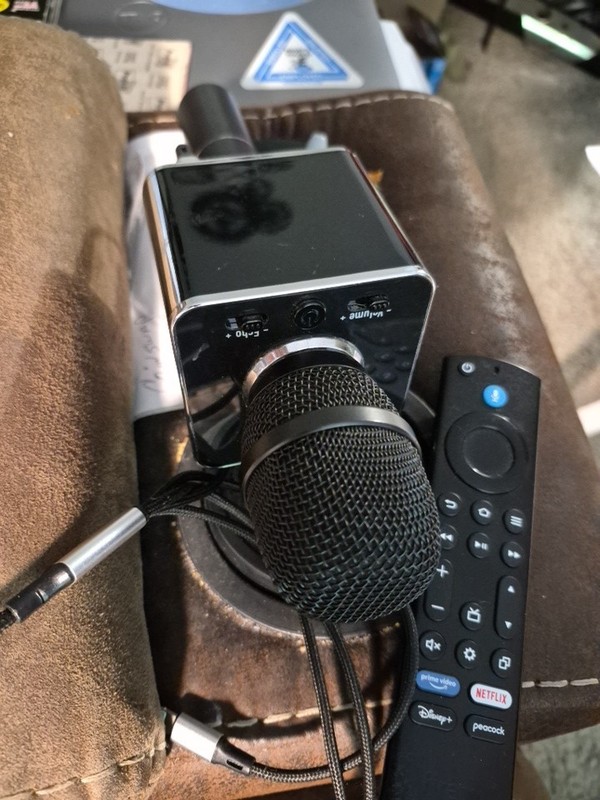 Sharper Image Karaoke Microphone, Echo & Volume Controls, Black