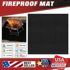 Upgrade Thickening Fireproof Heat Mat Floor Protective-Rug Fire Pad Reusable US