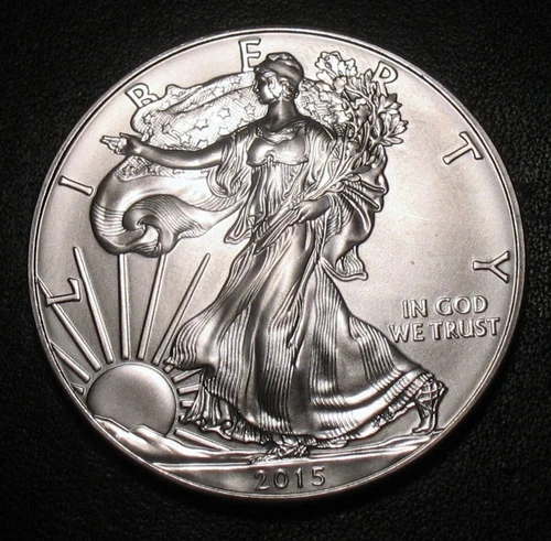2015 American Silver Eagle ASE $1  One Troy Ounce Oz .999 Fine Bullion MS BU UNC