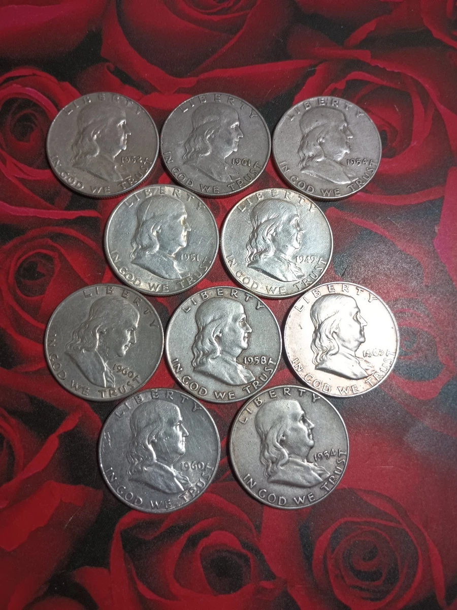 Circulated Uncertified Franklin Half Dollars (1948-1963) for sale