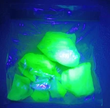 Vintage Mixed Pieces Of  Uranium And Vaseline Glass Cullet