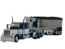 1/64 DCP PETERBILT 389 W/ 48" FLAT TOP SLEEPER & MAC COAL DUMP TRAILER