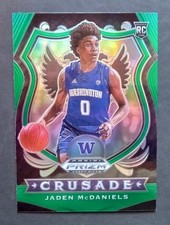 2020 Prizm Draft Jaden McDaniels Crusade Green Prizm Mint #91 Rookie Parallel
