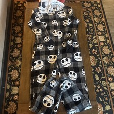 Disney Nightmare Before Christmas Footed Pajamas Jack Sally Small 3-5 One Piece
