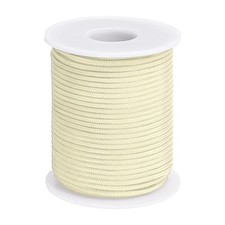 0.08" x 30 Yards Nylon String Bracelet String Braided Nylon Thread Cream White