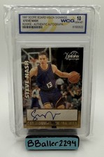 Steve Nash 1997 Score Board Vision Signings Autograph GEM-MT 10 WCG RC HOF Auto