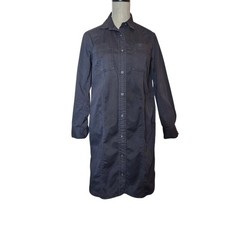 Everlane Utility Shirt Dress Women's Size 2 Black Button-Up Long Sleeve Cotton