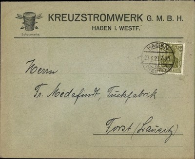 Envelope Hagen in Westphalia, Kreuzstromwerk GmbH - 10628442