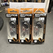 Lot of 3 Savage Gear Rotex Spinner #4 11g Black Silver