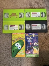 VeggieTales VHS Lot 6   LarryBoy, Josh  the Big Wall, Vintage Green Tapes