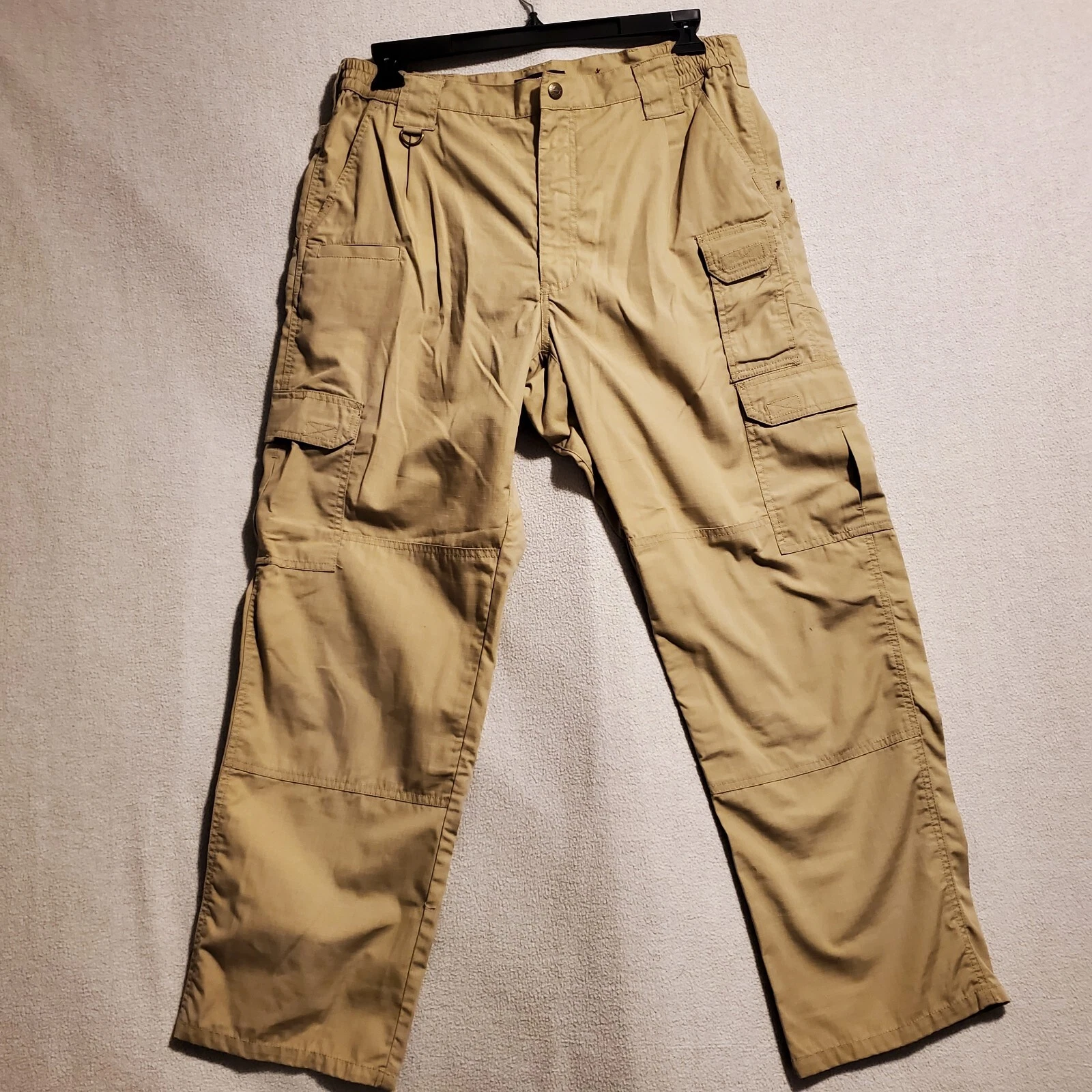 5.11 511 Tactical Pants Men 36x31 Tan Ripstop 74273 Cargo Camp Hike Fish Dad