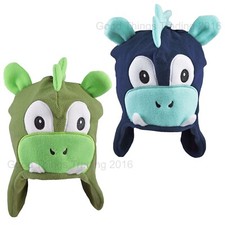 Dinosaur Fleece Baby Beanie Hat with Ear Flaps Warm Winter Boys Girls 6-18 Month