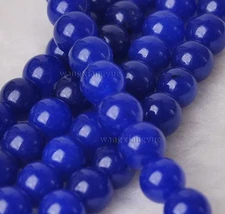 5 Strands 8mm Blue Sapphire Gemstones Smooth Round Loose Beads 15"